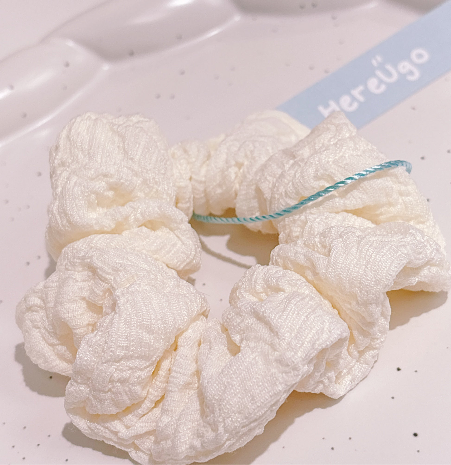 小款夏日清新柔軟皺摺大腸圈/髮束 (2色)