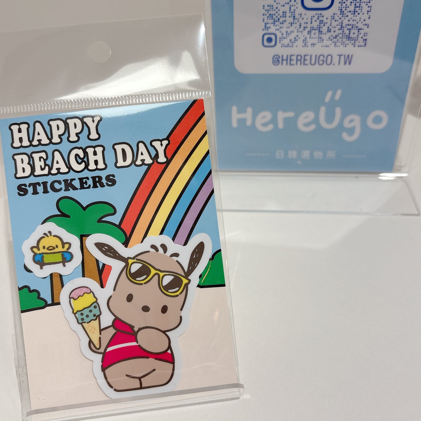 日本三麗鷗渡假限定。貼紙/行李貼