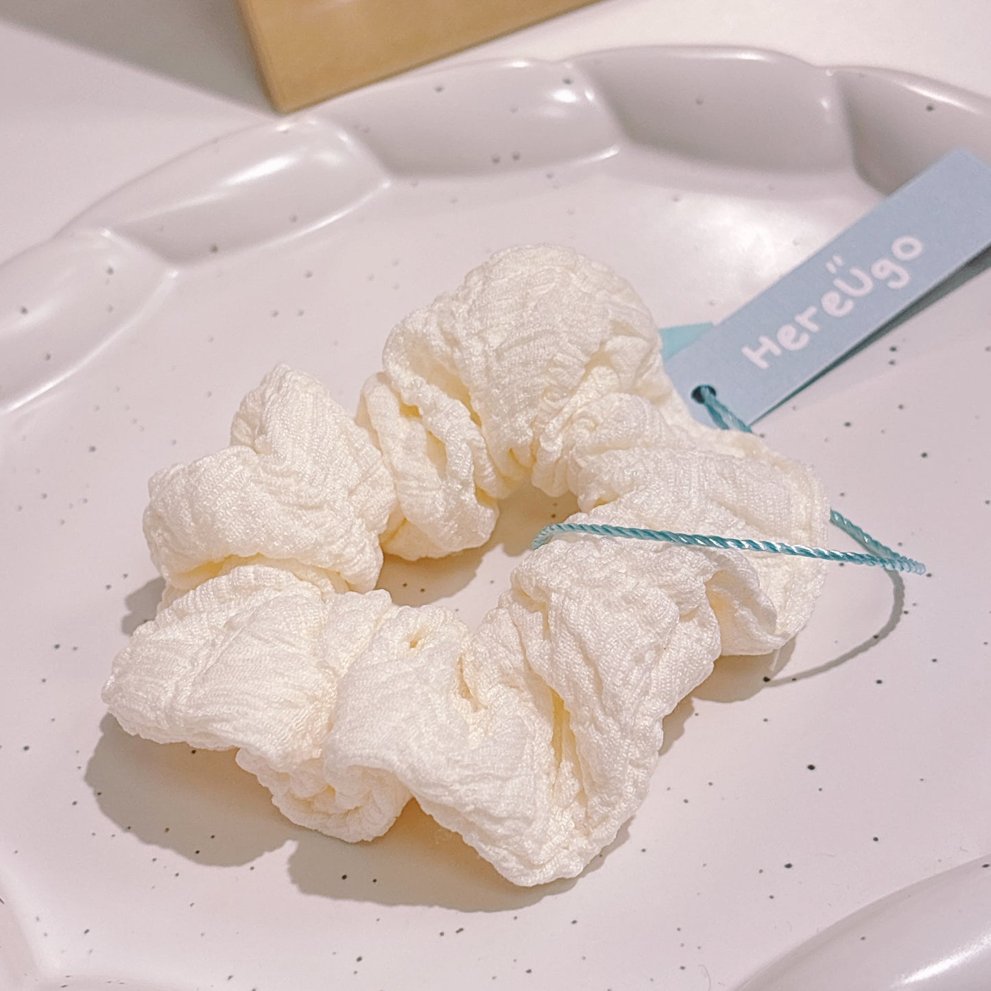小款夏日清新柔軟皺摺大腸圈/髮束 (2色)