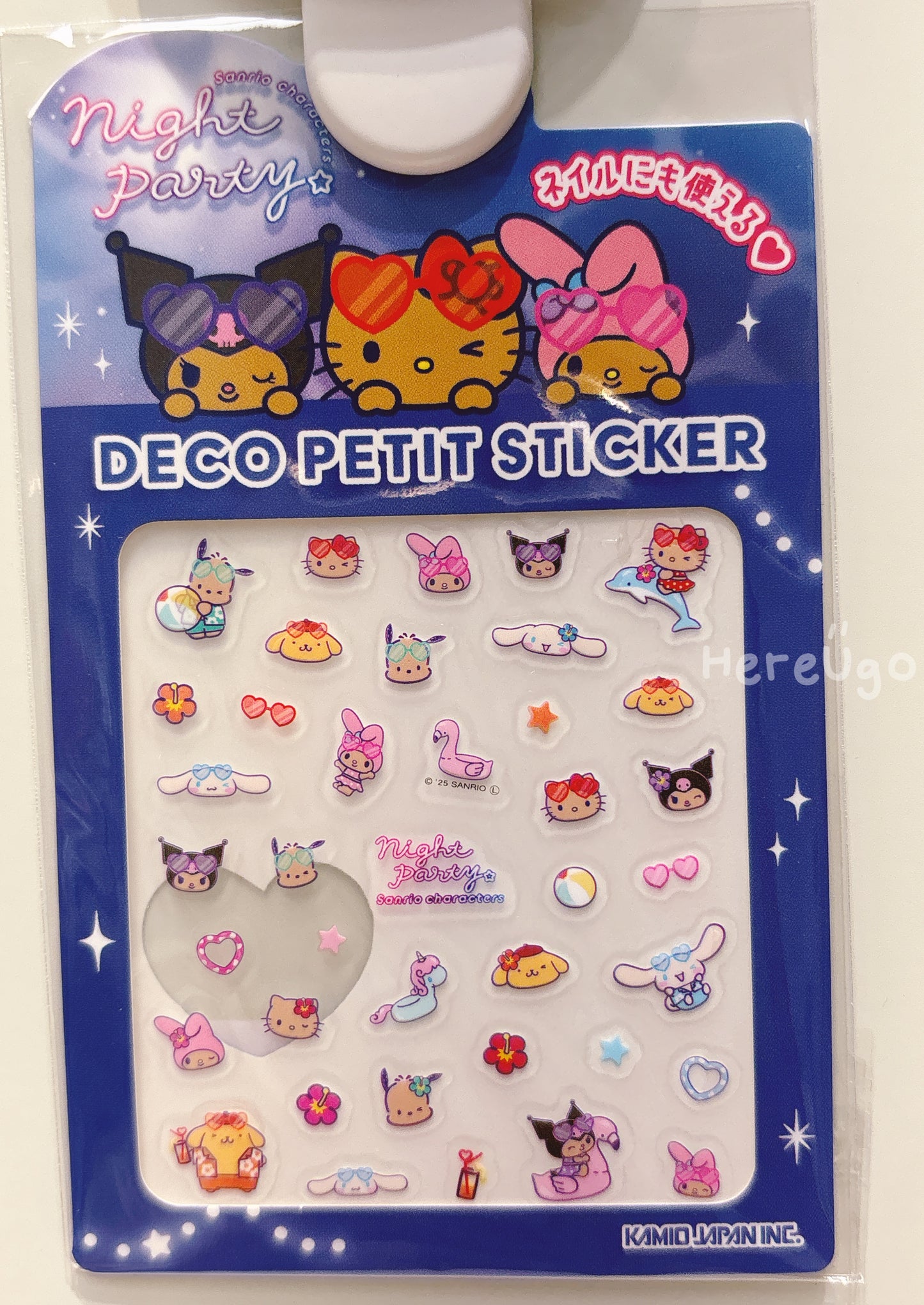日本渡假限定。三麗鷗美甲貼紙/裝飾指甲貼 Hello Kitty/美樂蒂/酷洛米/帕恰狗/大耳狗/布丁狗