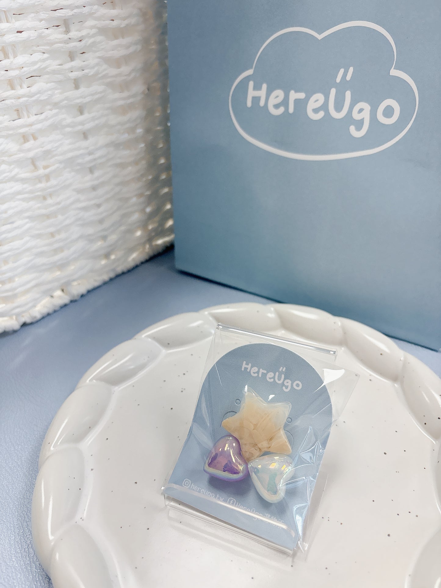 韓製。大米星雙愛心鞋扣