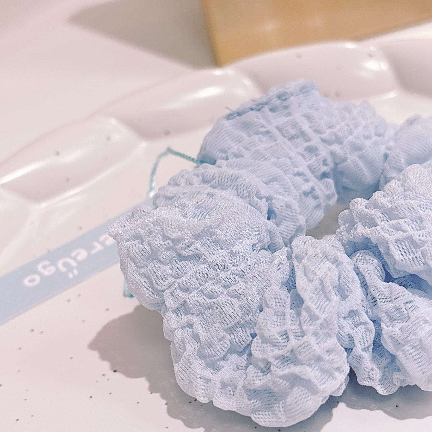 小款多巴胺皺摺網紗大腸圈/髮束 (2色)