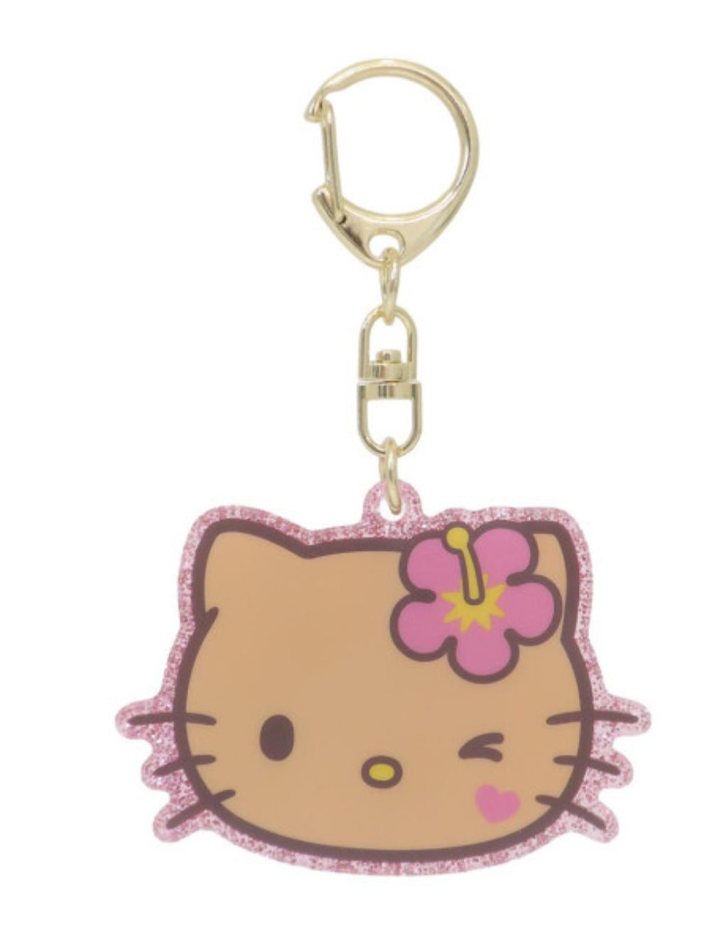 日燒Hello Kitty渡假系列壓克力鑰匙圈掛飾_扶桑花🌺