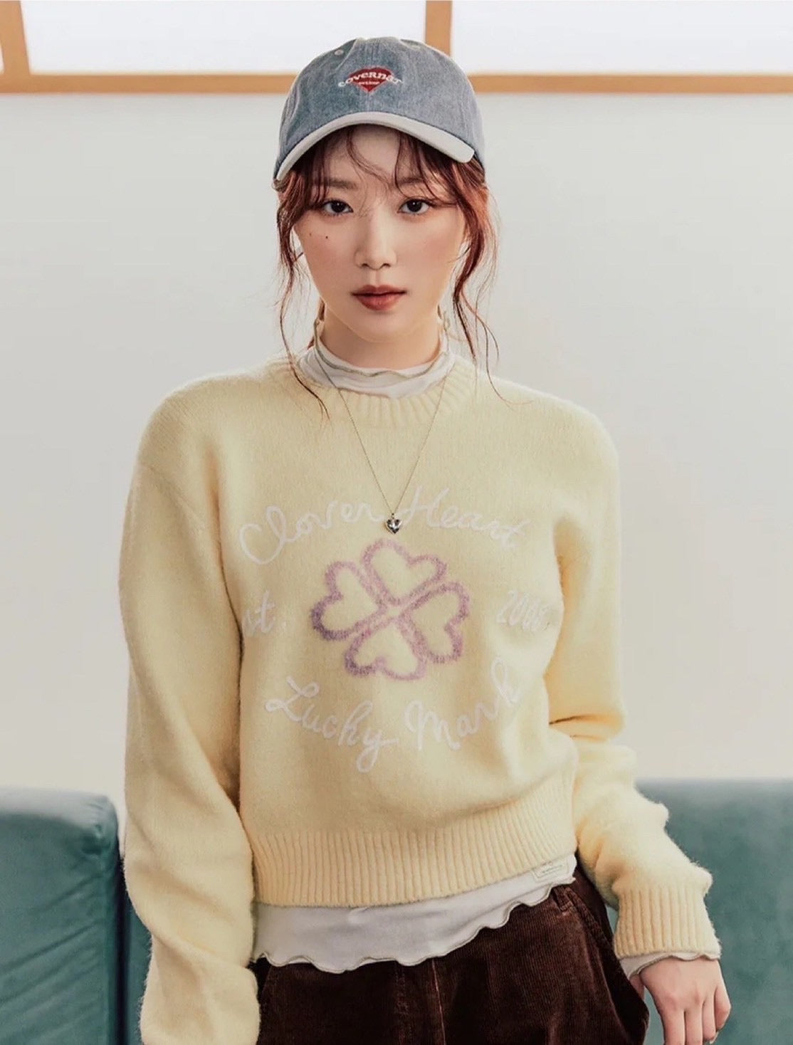 [Covernat] 25SS Heart Cap 舒華同款 刺繡愛心字母拼色棒球帽 (3色)