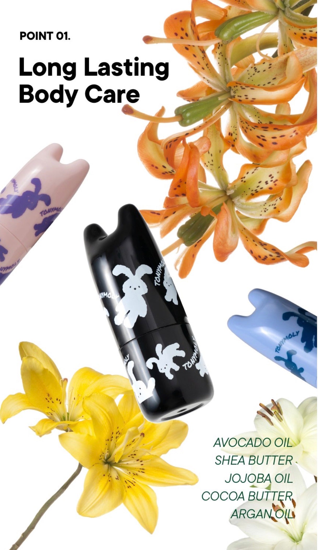 韓國 TONY MOLY 兔子耳朵帽蓋,香水棒膏 9ml (3款)