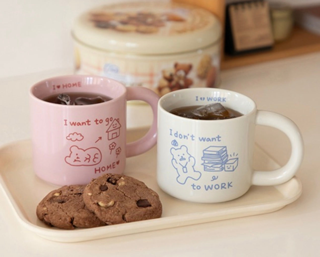 Dailylike 懶懶熊手繪插畫風格馬克杯 290ml (2款)