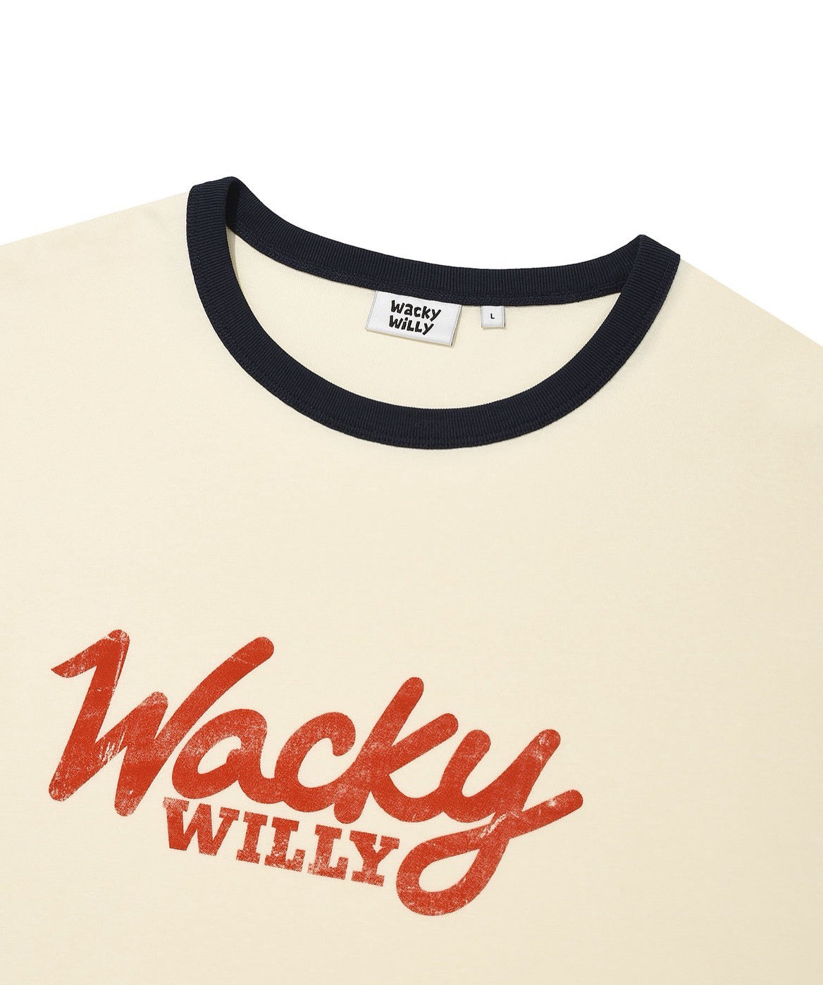 [Wacky Willy] 25SS火柴人男款白底滾邊T-shirt 【9折】