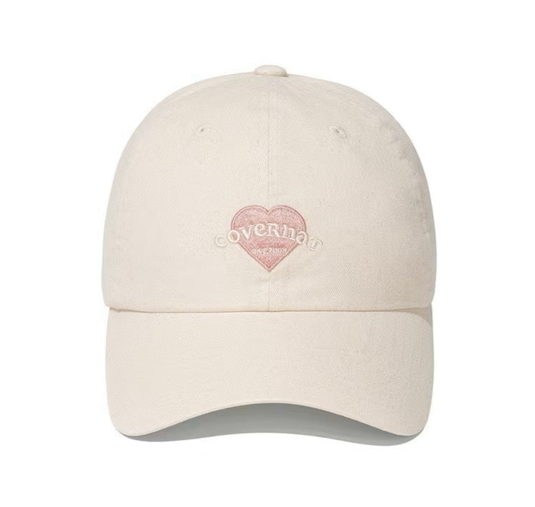 [Covernat] 25SS Heart Cap 舒華同款 刺繡愛心字母拼色棒球帽 (3色)