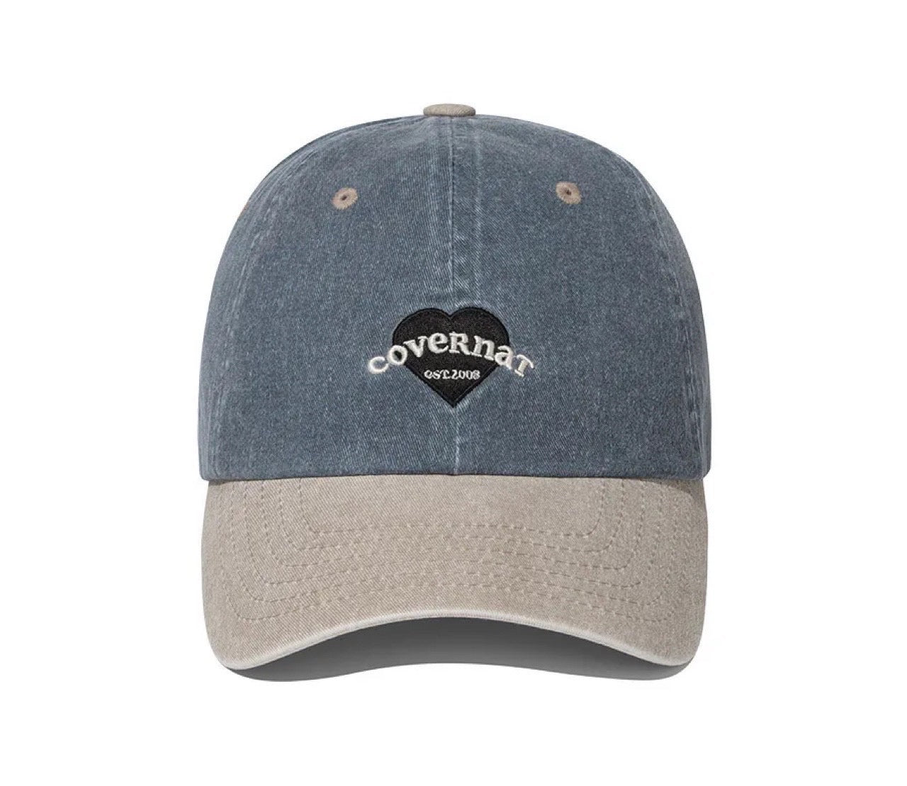 [Covernat] 25SS Heart Cap 舒華同款 刺繡愛心字母拼色棒球帽 (3色)