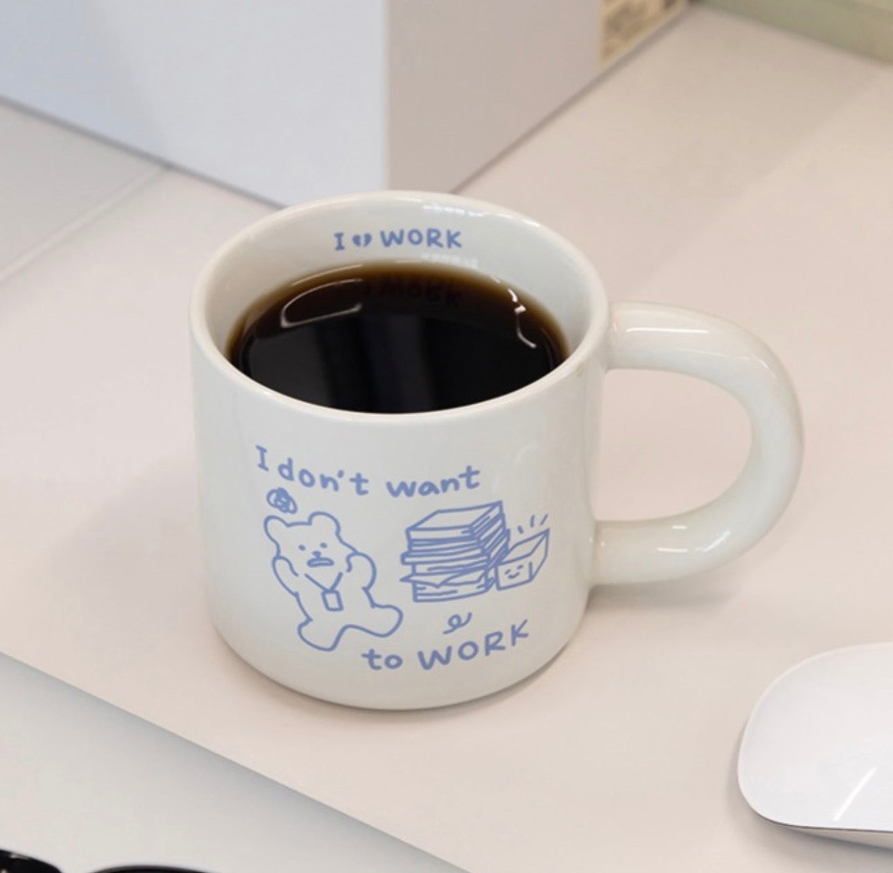 Dailylike 懶懶熊手繪插畫風格馬克杯 290ml (2款)