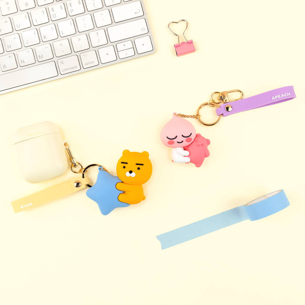 [Kakao Friend] Apeach 屁屁桃抱熊熊 鑰匙圈