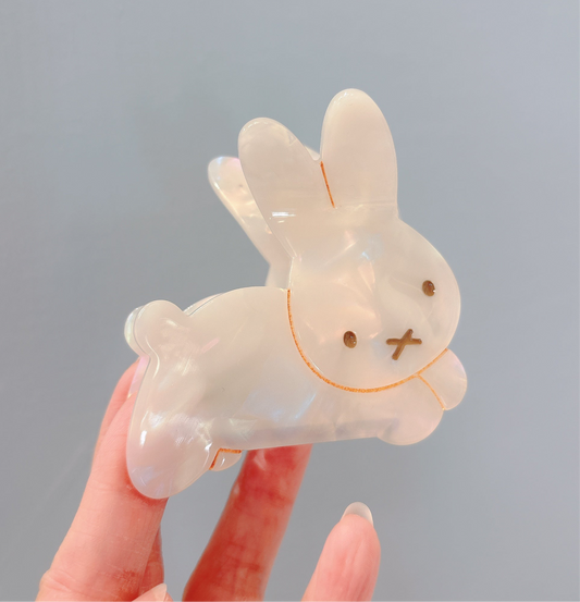 [Miffy] 米菲兔 米飛兔 白彩醋酸鯊魚髮夾