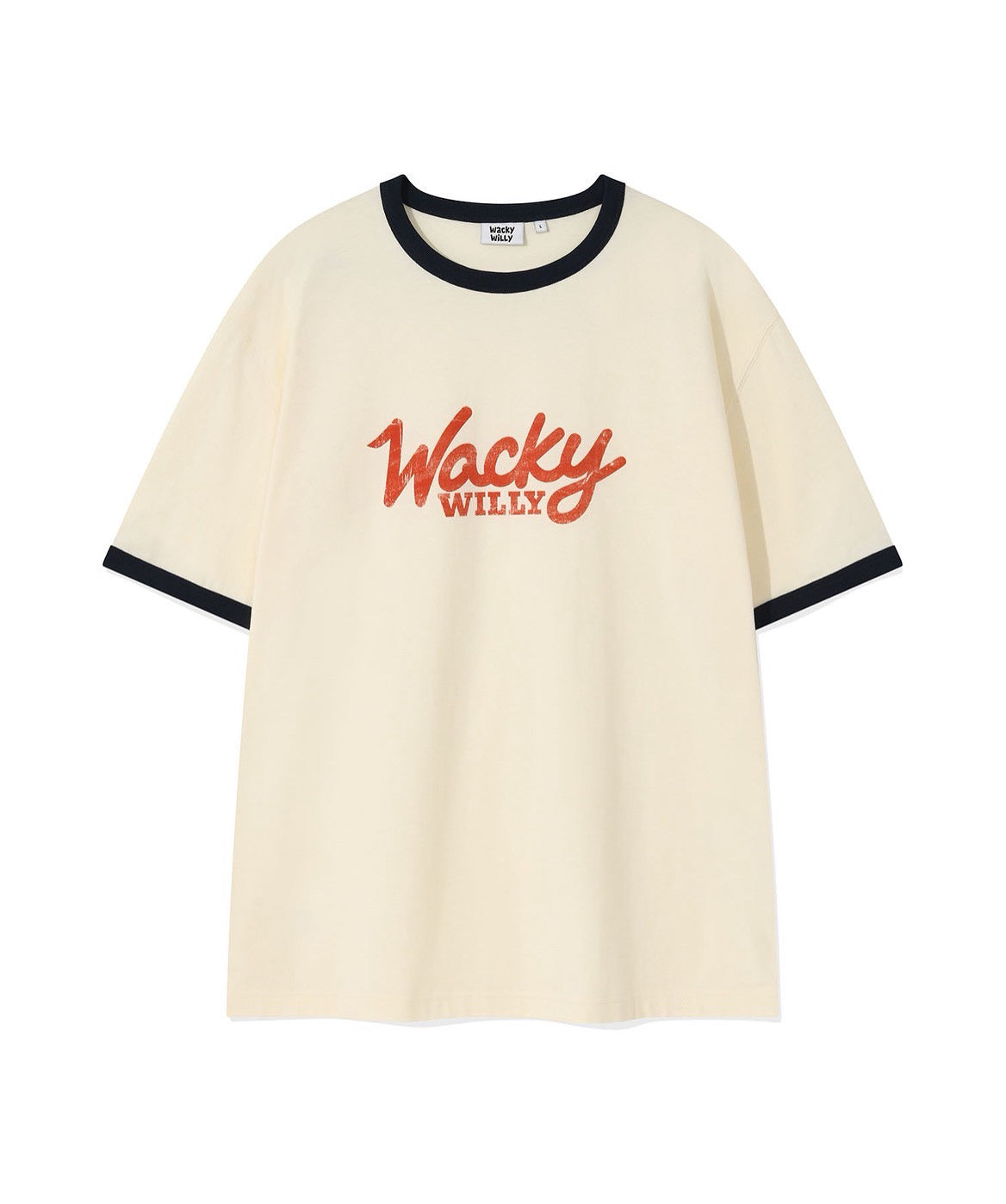 [Wacky Willy] 25SS火柴人男款白底滾邊T-shirt 【9折】