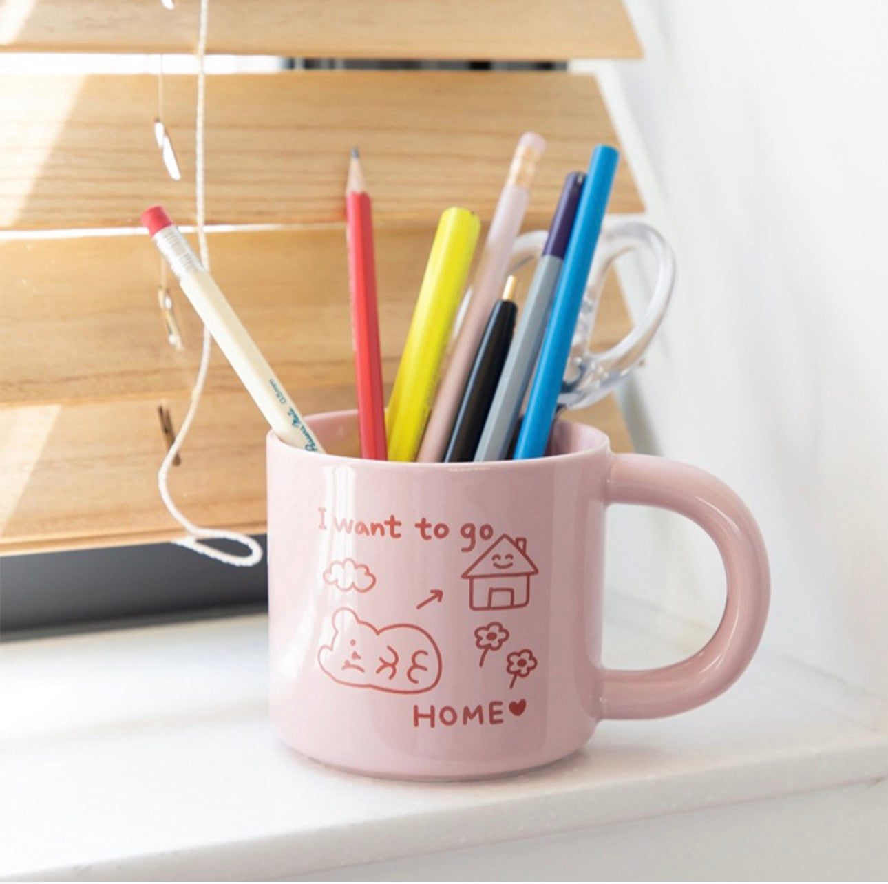 Dailylike 懶懶熊手繪插畫風格馬克杯 290ml (2款)