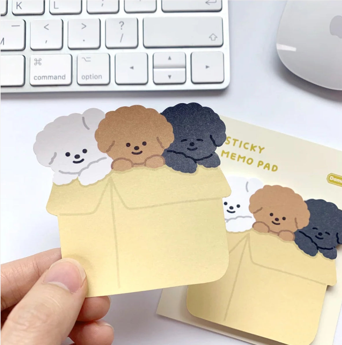 [Damigrim] 韓國文創。紙箱雲朵狗 sticky memo pad