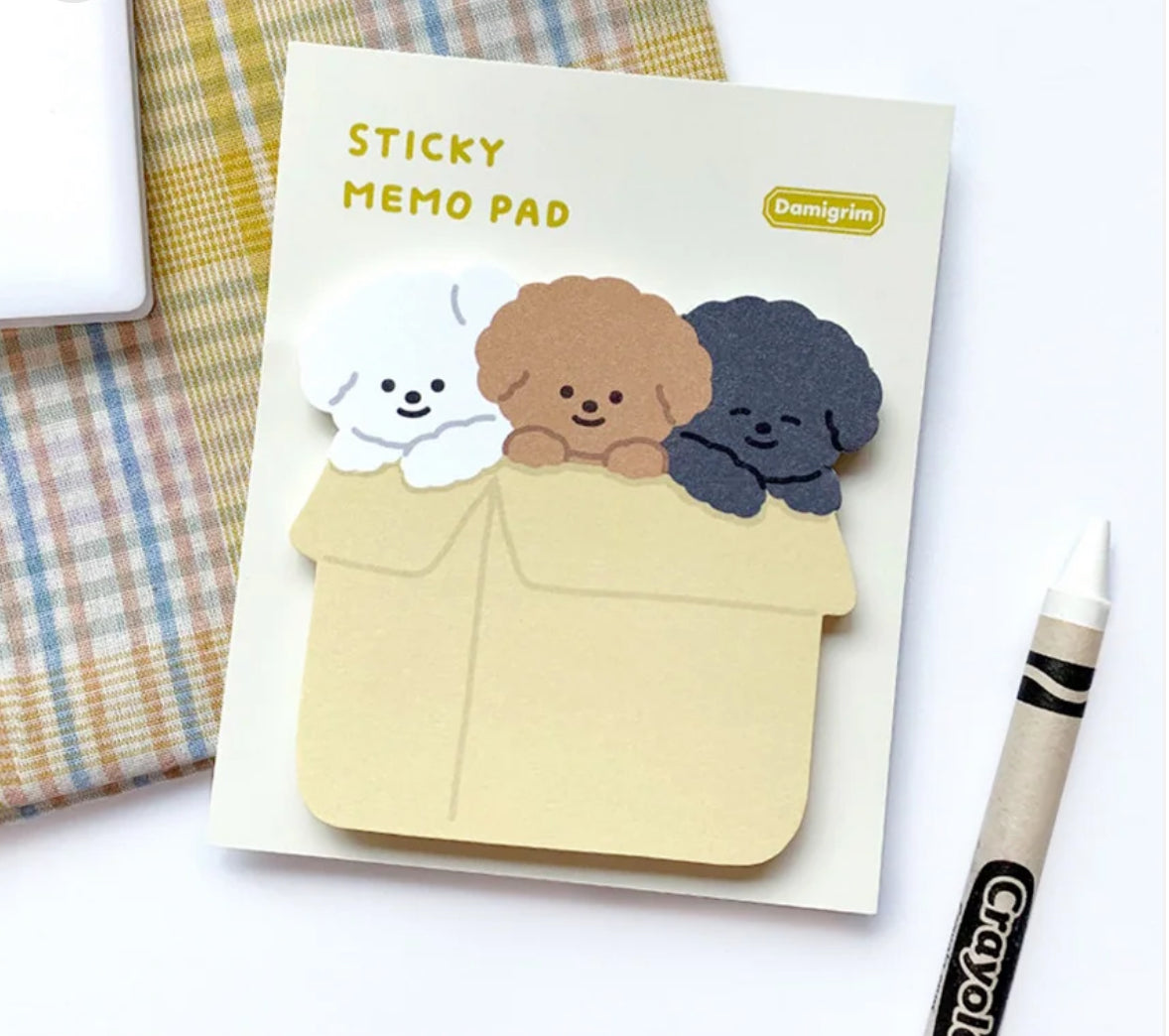 [Damigrim] 韓國文創。紙箱雲朵狗 sticky memo pad