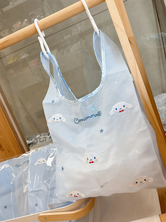 三麗鷗大耳狗網紗刺繡購物提袋
