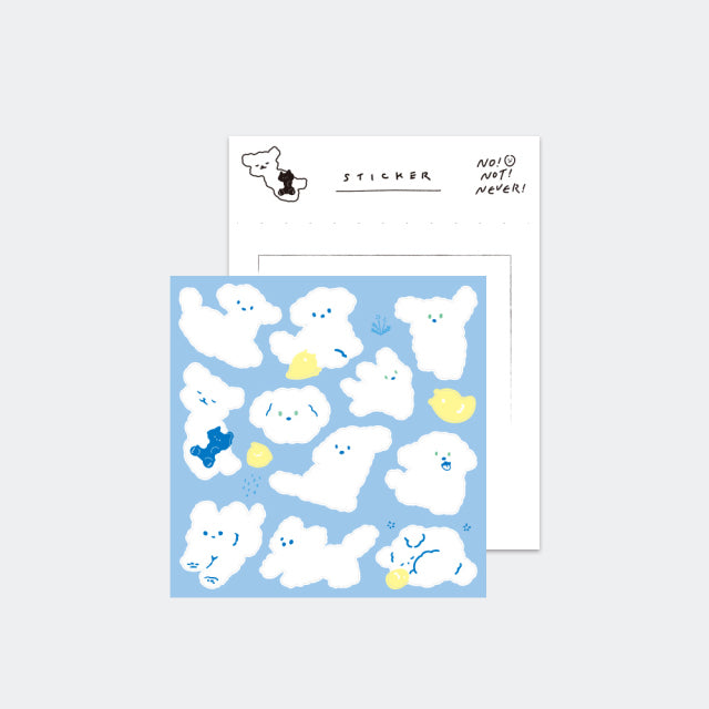 [NONOTNEVER] 韓製文創棉花狗貼紙
