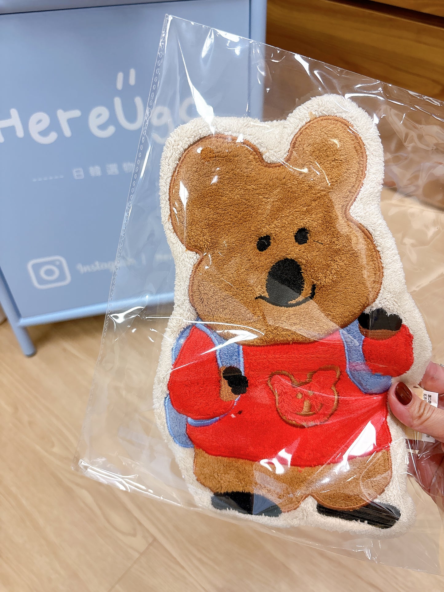 [Dinotaeng] 矮袋鼠加厚珊瑚棉絨吊掛擦手巾(3款)