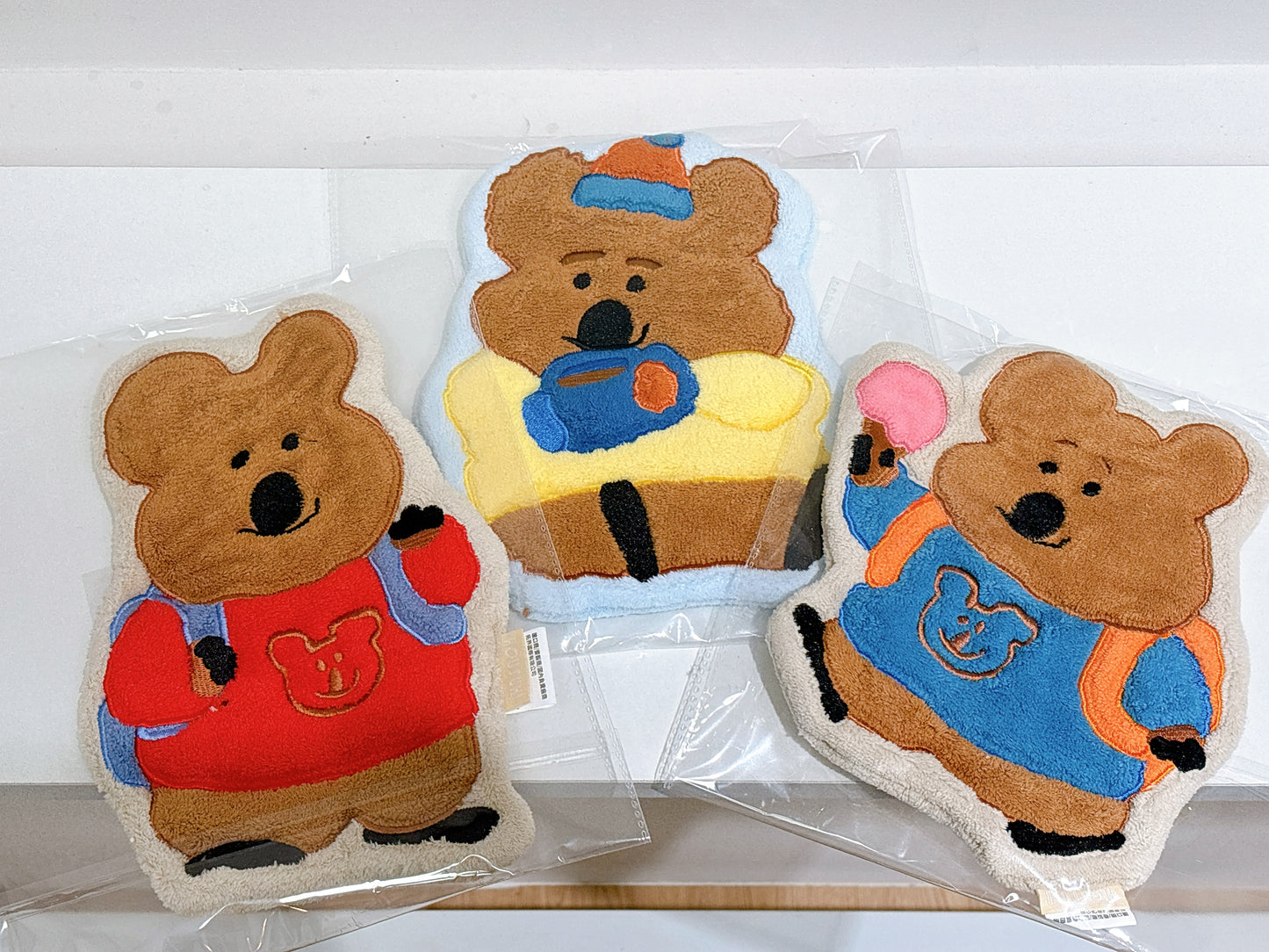 [Dinotaeng] 矮袋鼠加厚珊瑚棉絨吊掛擦手巾(3款)