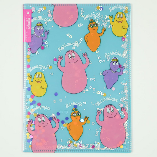 Barbapapa泡泡先生搖搖亮片A5六頁資料夾