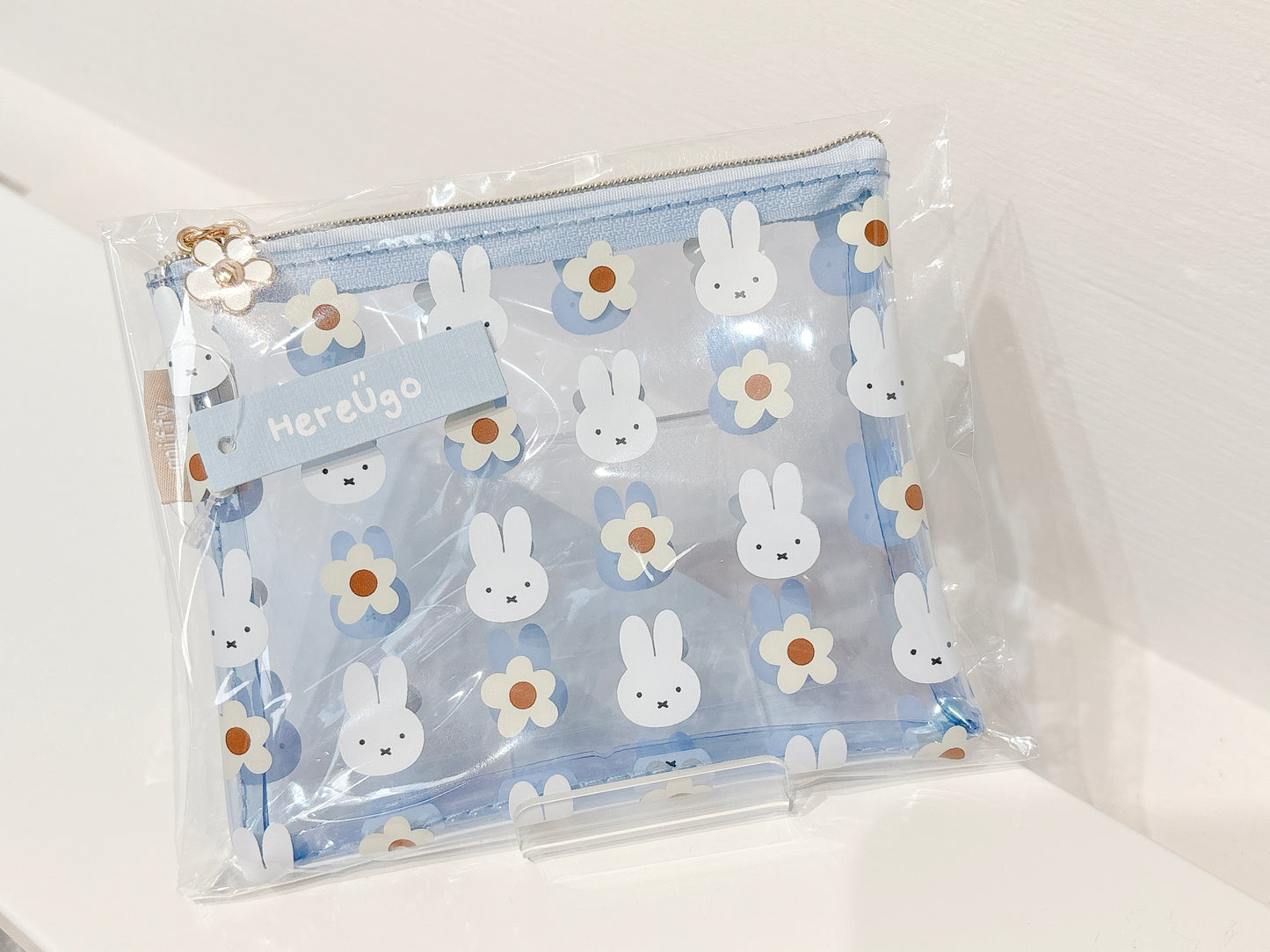 [Miffy] 米菲兔 米飛兔 透明小花PVC收納包（2色）