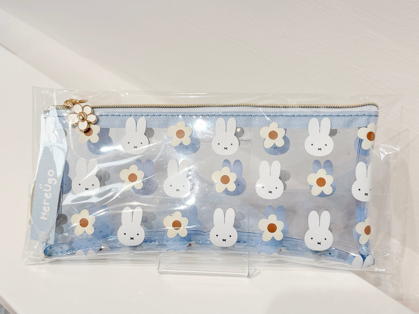 [Miffy] 米菲兔 米飛兔 透明小花PVC筆袋（2色）