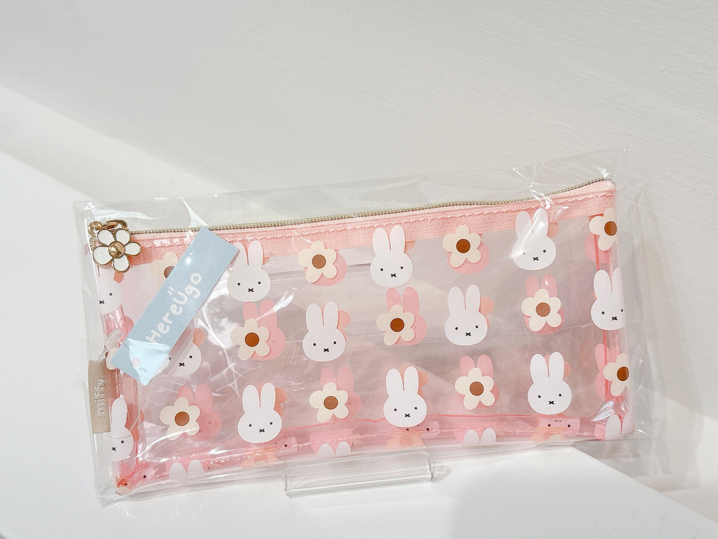 [Miffy] 米菲兔 米飛兔 透明小花PVC筆袋（2色）
