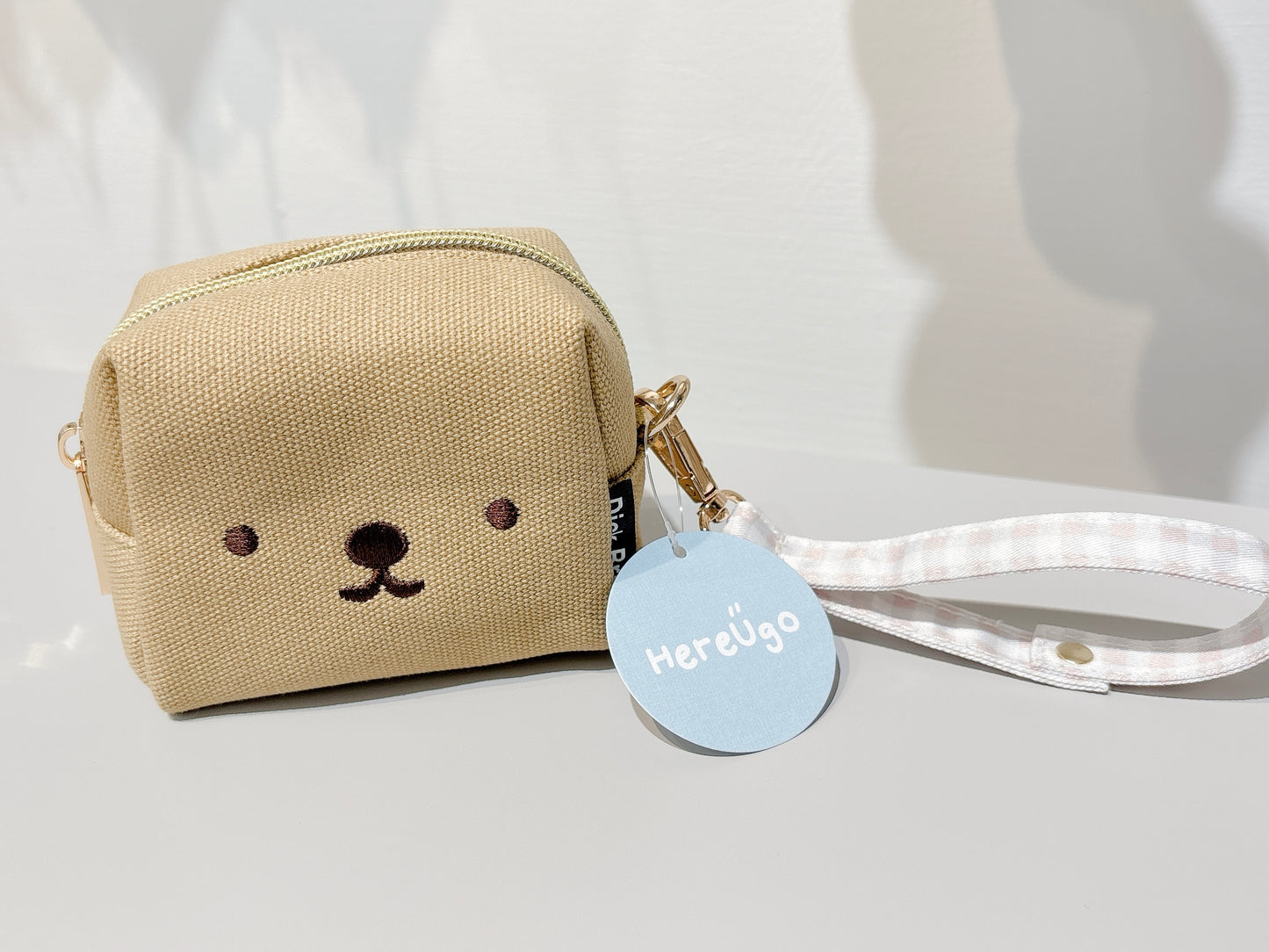 [Miffy] 米菲兔 米飛兔 帆布格紋掛繩立體小收納包（2色）