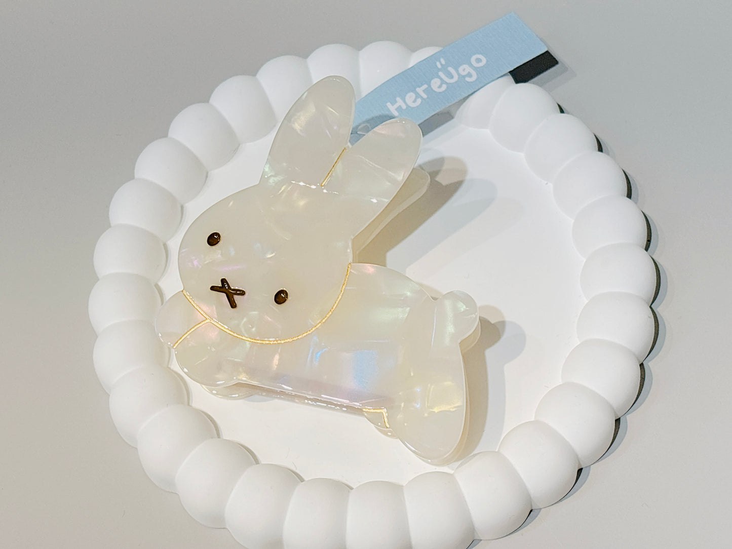 [Miffy] 米菲兔 米飛兔 白彩醋酸鯊魚髮夾