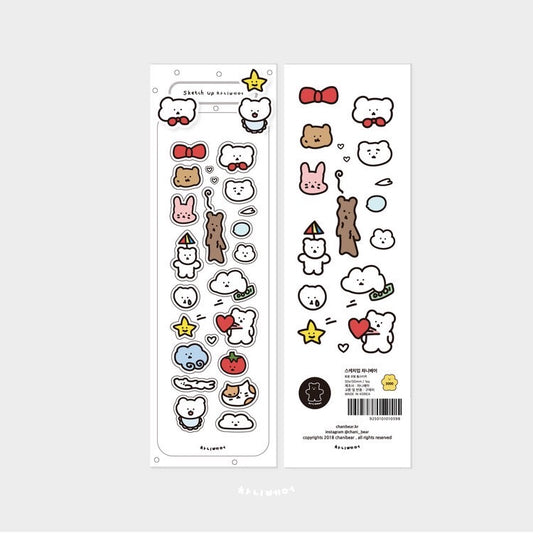韓國文創 [Chani Bear] sketch up 韓製手帳貼紙